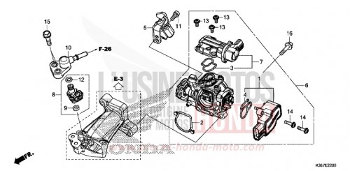 THROTTLE BODY/FUEL INJECTOR WW125EX2H de 2017